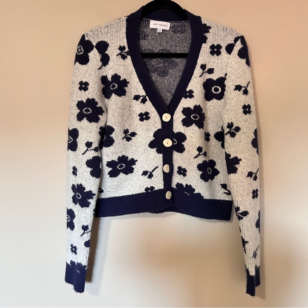 LOST+ WANDER Flower School Sweater Cardigan - Picture 3 of 8
